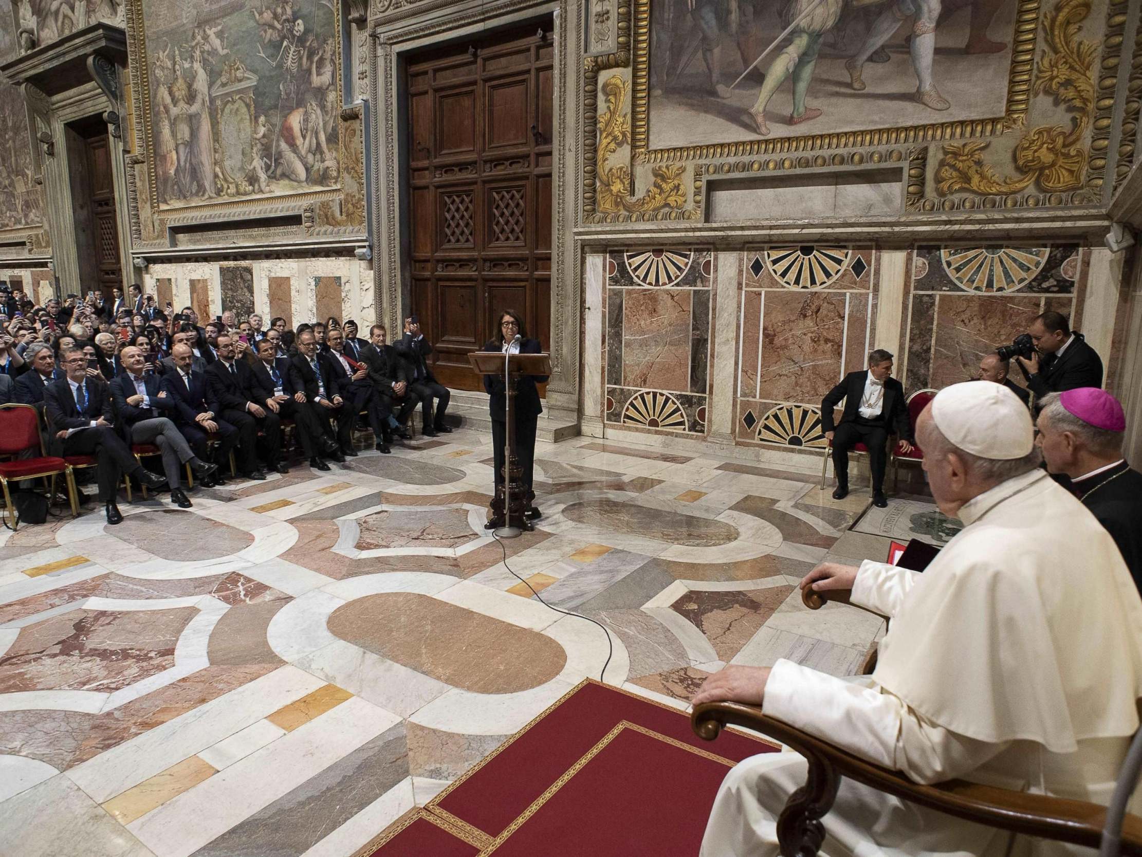 Pope Francis receives audience participants of the World Congress of the International Association of Penal Law on Friday 15 November 2019