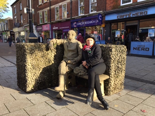Anna Soubry in Beeston town centre