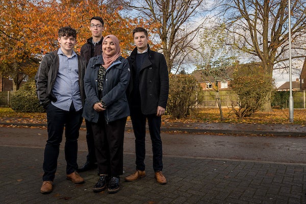 George Spencer Academy students: Robbie Szymanski, Samuel Halliday, Yara Hamed and Harry Slater