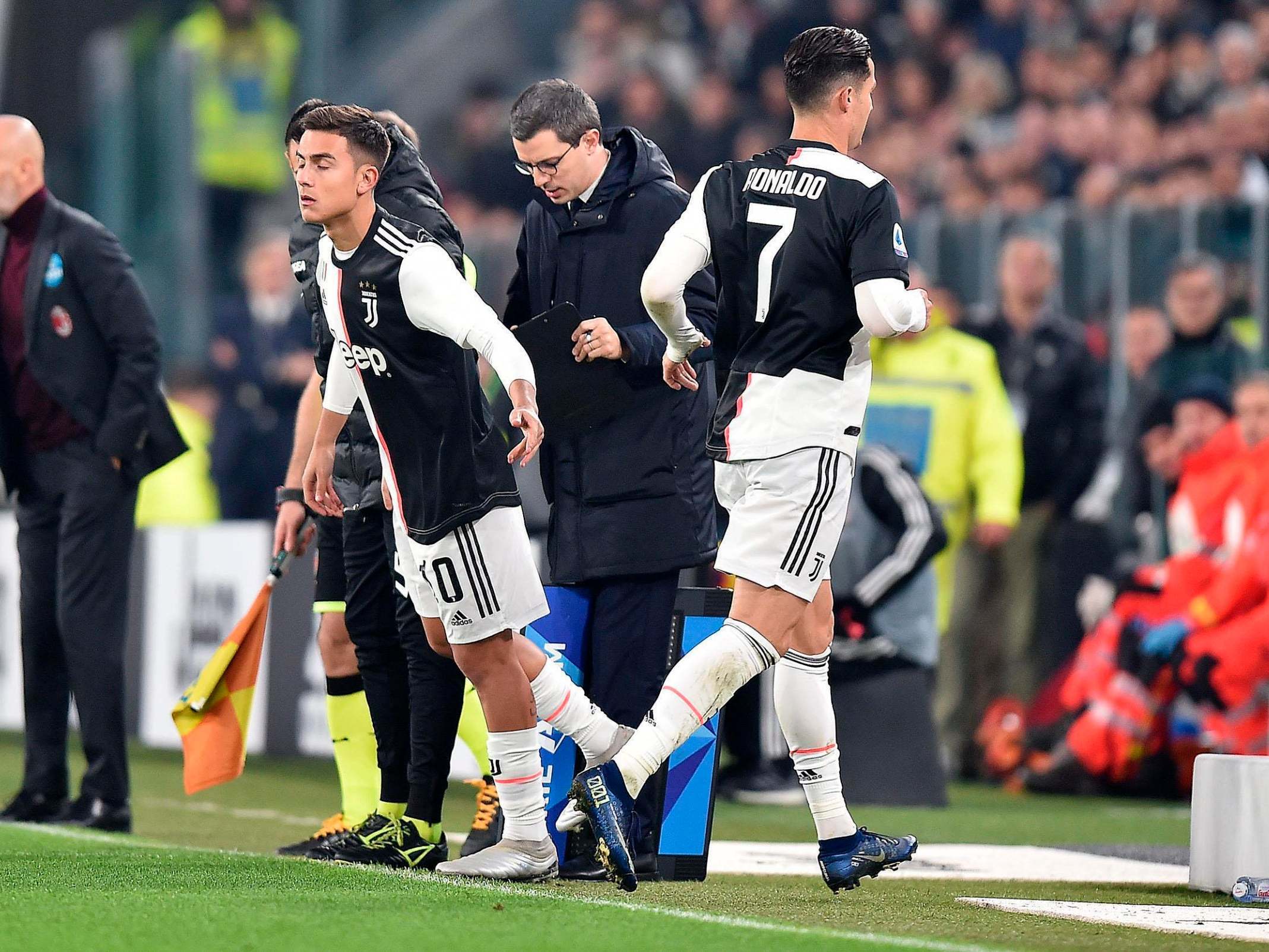 Ronaldo stormed down the tunnel after being taken off