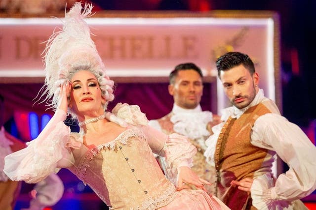 Michelle Visage with her professional dance partner Giovanni on Strictly