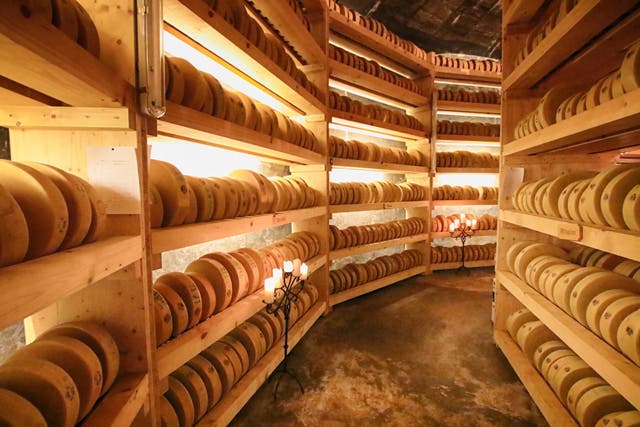 Molkerei Gstaad houses up to 3,120 wheels of cheese