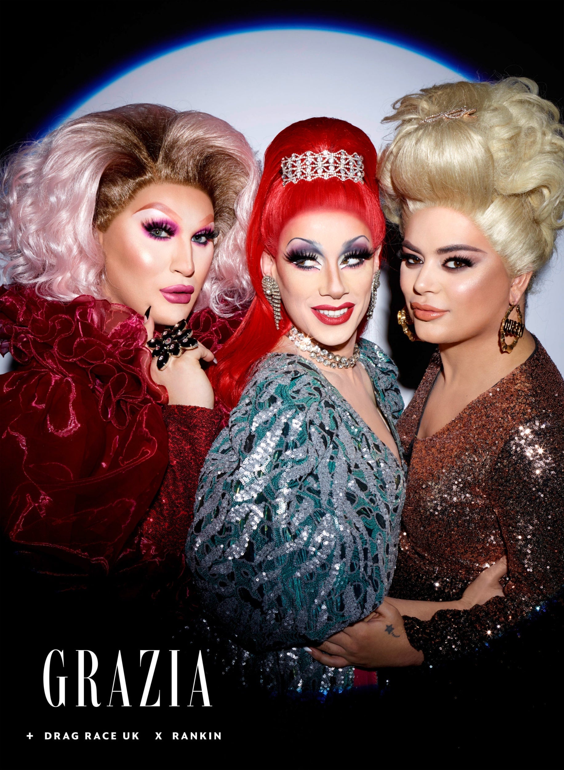 RuPaul’s Drag Race UK finalists (left to right) The Vivienne, Divina De Campo and Baga Chipz MBE