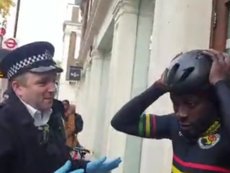 Police force black cyclist to remove shoes in 'humiliating' stop-and-search