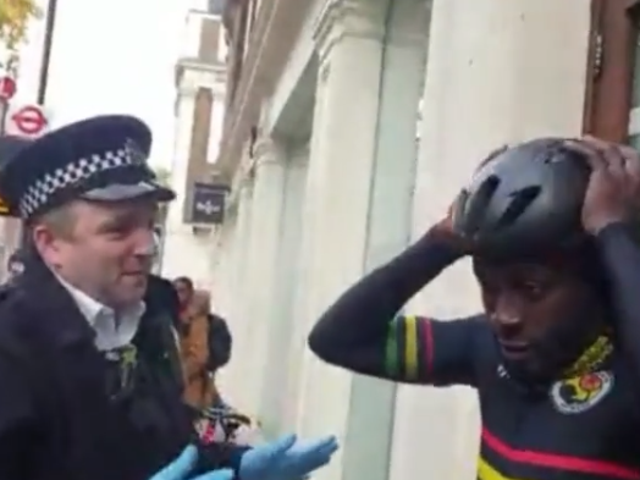 The cyclist was pulled over after a police officer claimed he could smell cannabis on him