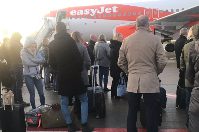 EasyJet's Jersey service was delayed by the incident