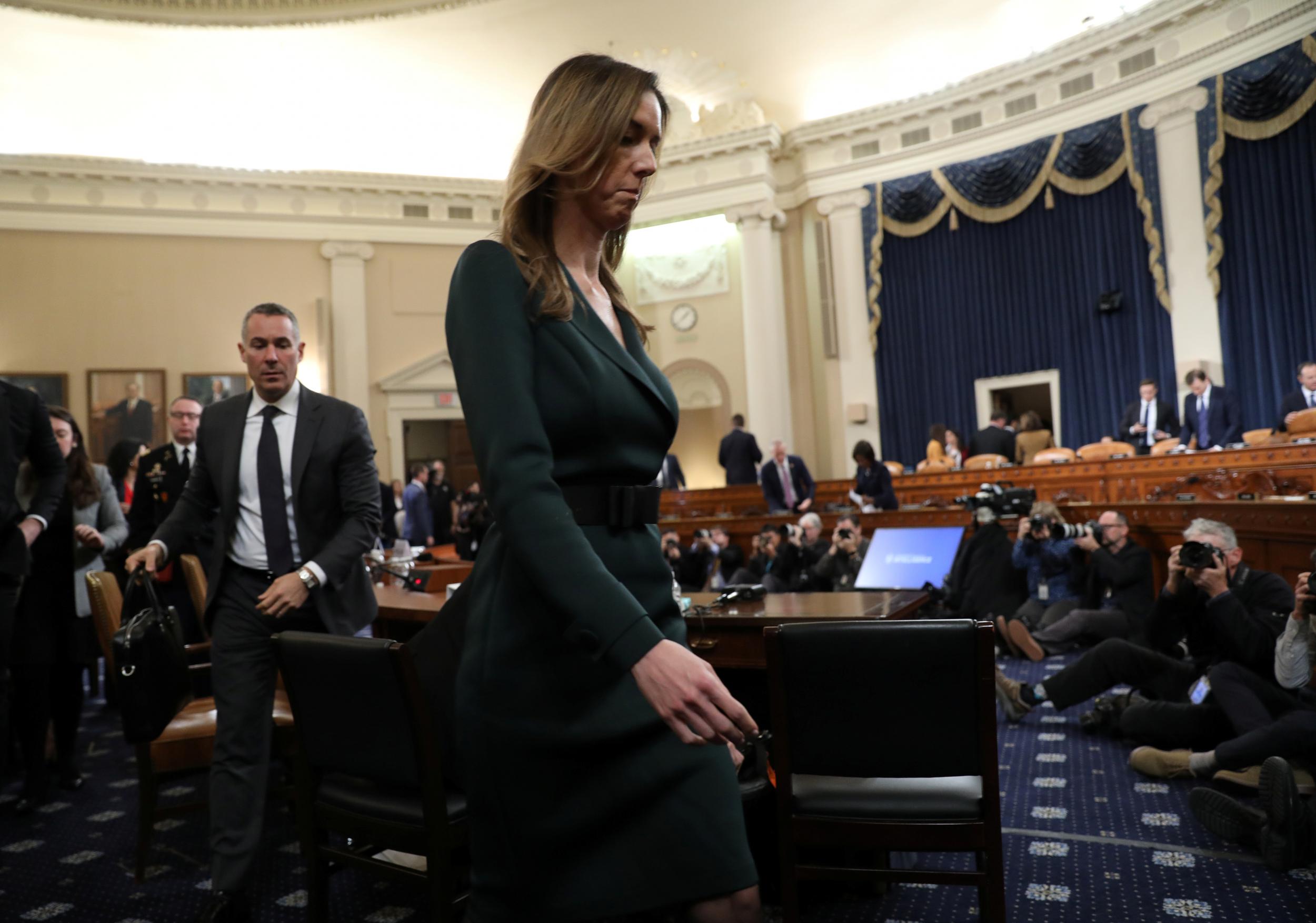 Ms Williams arrives before her testimony on Tuesday morning