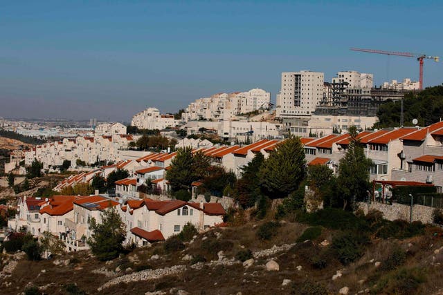 A general view of the Israeli settlement of Efrat near the Palestinian city of Bethlehem south of Jerusalem, in the occupied West Bank