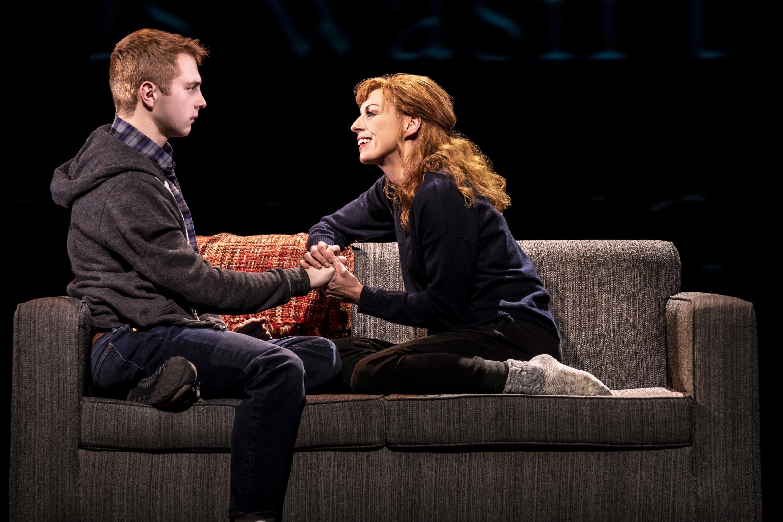 Rebecca McKinnis gives a terrific, dignified performance as Evan’s mother (Matthew Murphy)