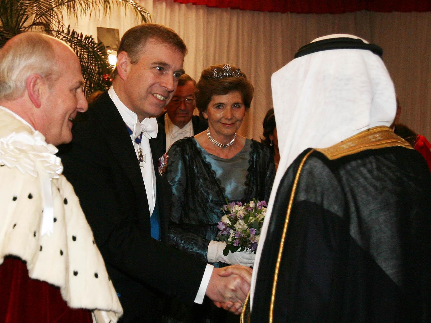 Prince Andrew made racist comments about Arabs at Buckingham Palace dinner, claims former home secretary