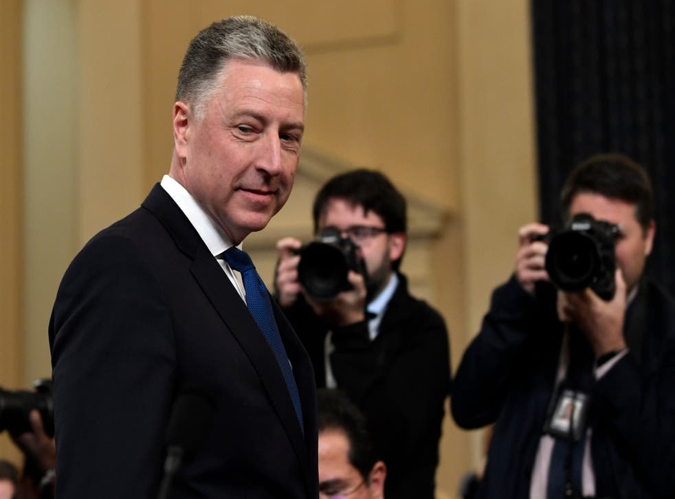 Kurt Volker arrives to give evidence at the impeachment hearings into Donald Trump