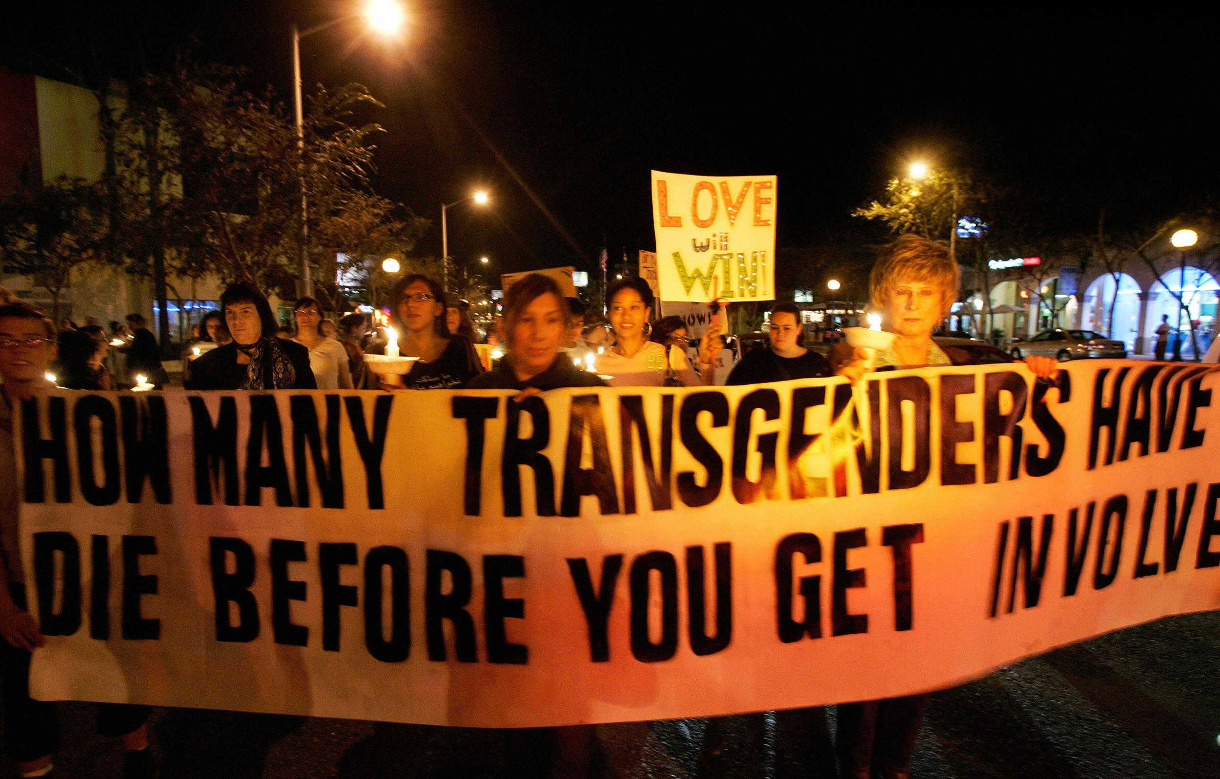 LGBT people and their allies demonstrate in West Hollywood in 2006