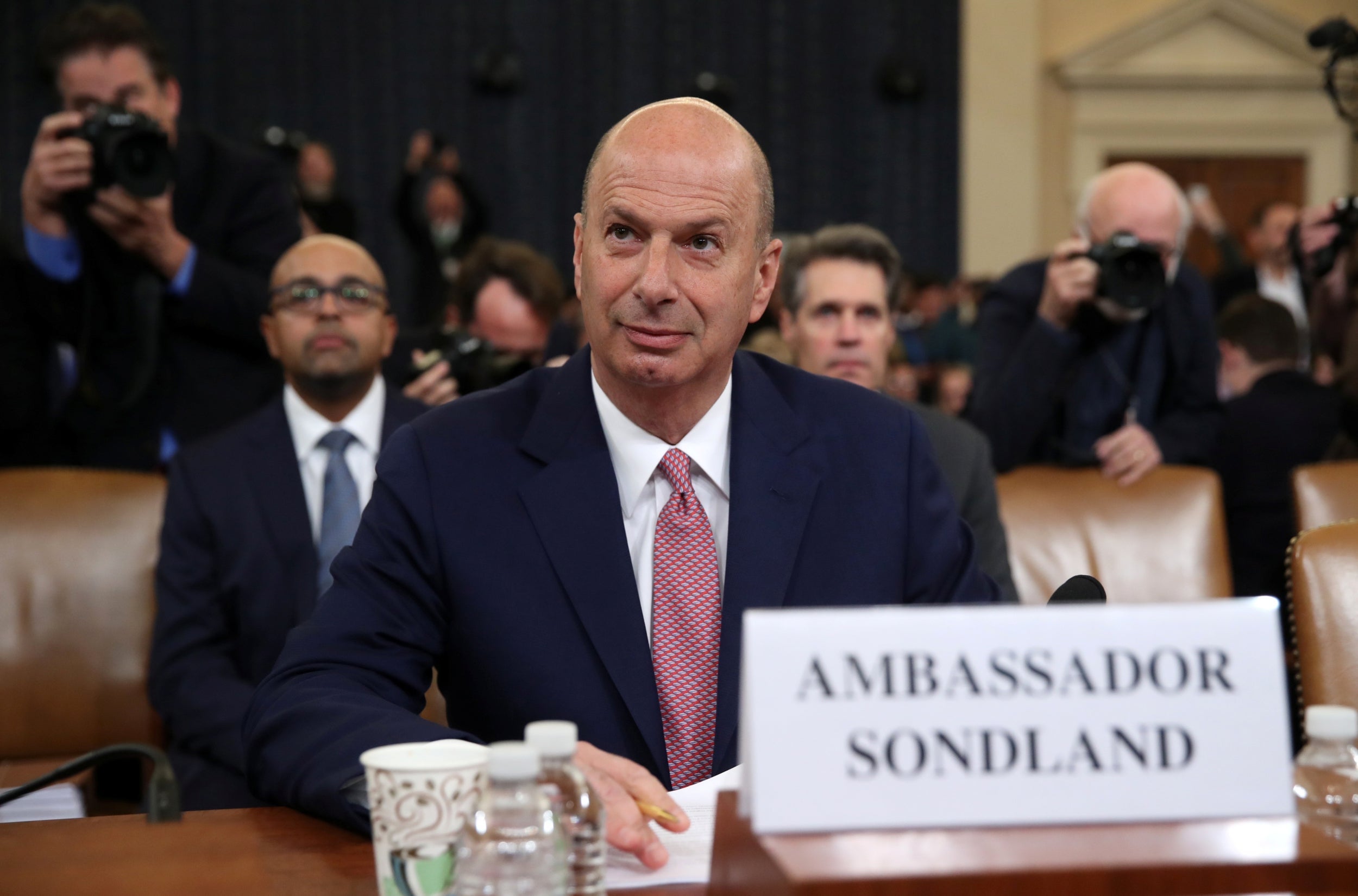 Trump impeachment: Key witness Sondland says president &apos;directed&apos; quid pro quo, in explosive testimony to congress