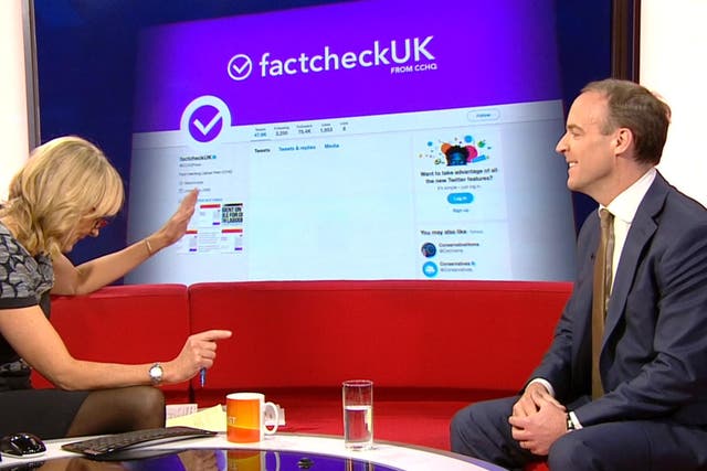 The row comes after the Conservatives were criticised for setting up a fake ‘factchecking’ service