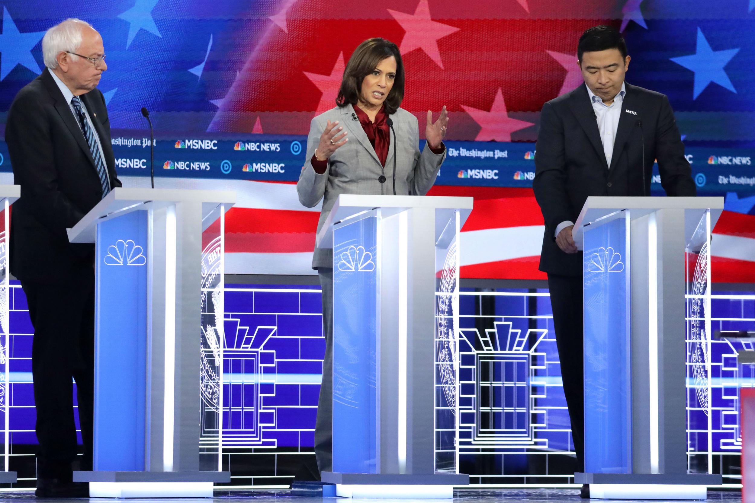 In last night's debate, Booker and Harris took on Democratic virtue-signaling — while Trump supporters came out for Gabbard