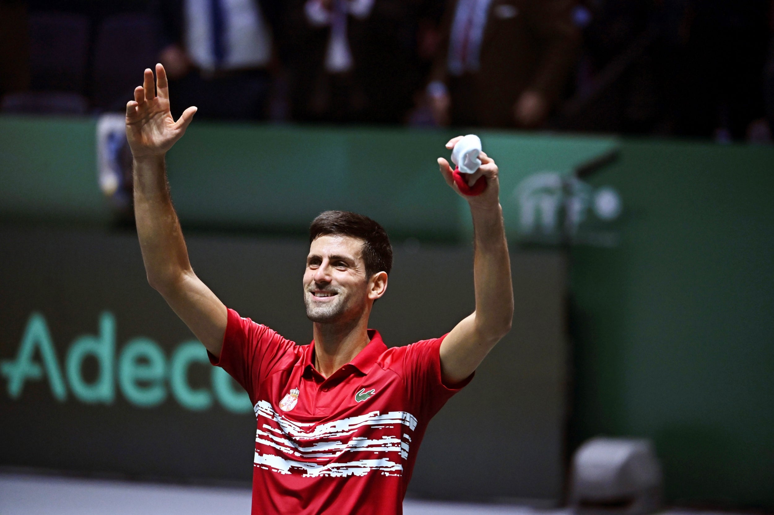 Novak Djokovic was all smiles