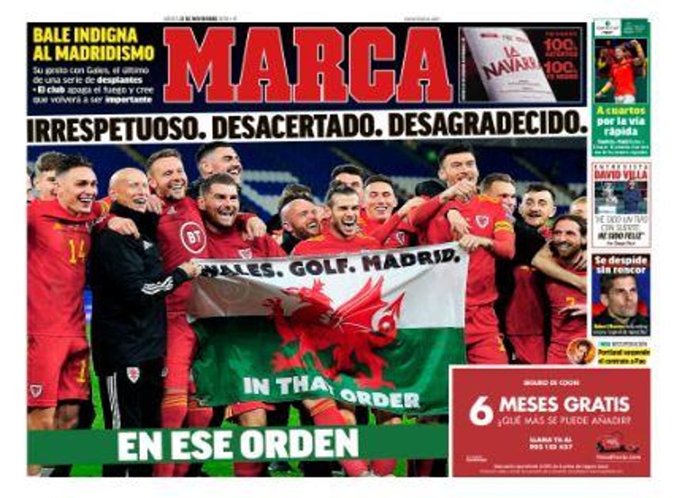 Gareth Bale Spanish Press Turn On Real Madrid Forward Disrespectful Misguided Ungrateful In That Order The Independent The Independent