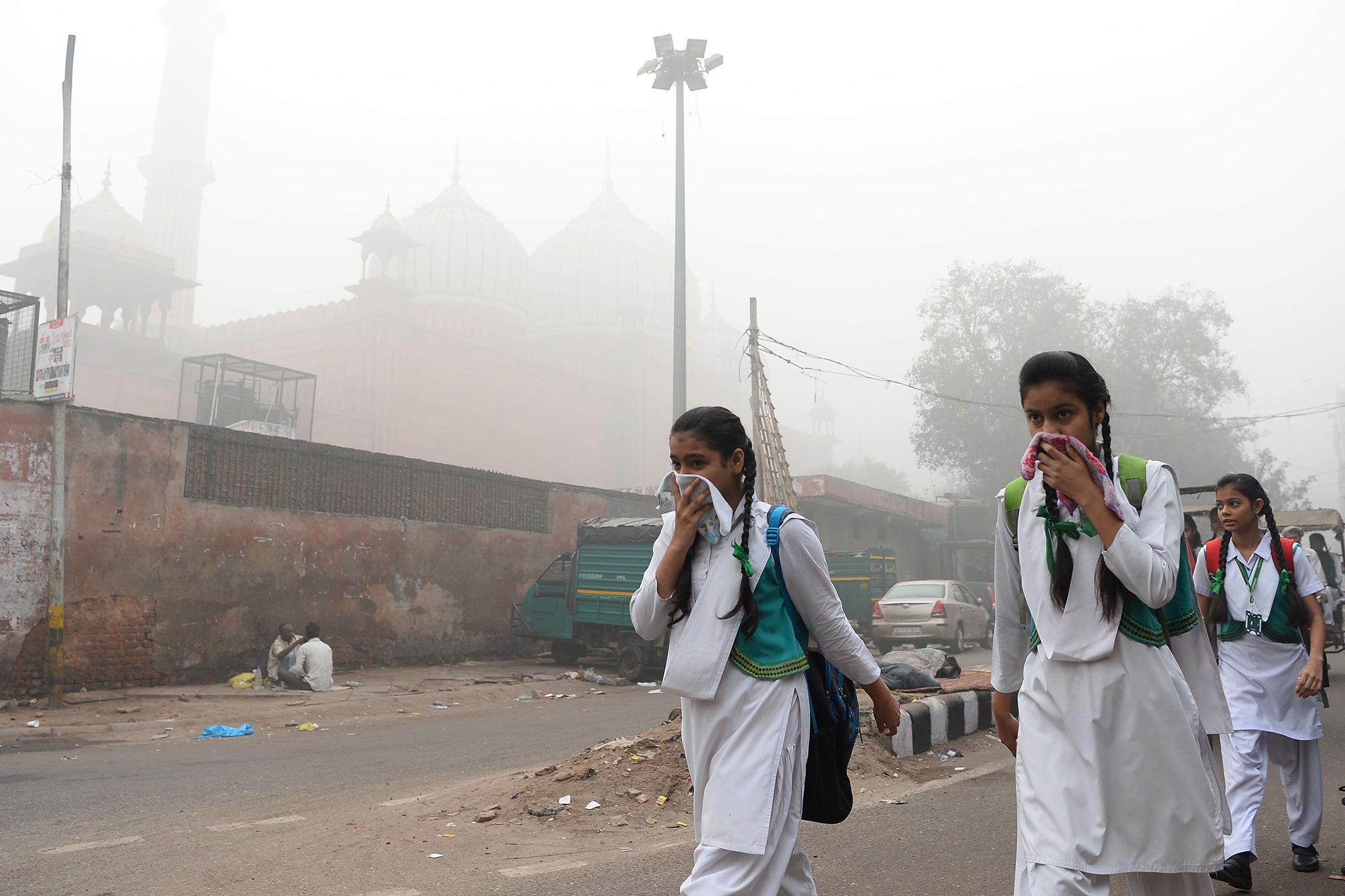 Some primary schools in New Delhi have been forced to shut after pollution levels hit nearly 30 times WHO safe levels