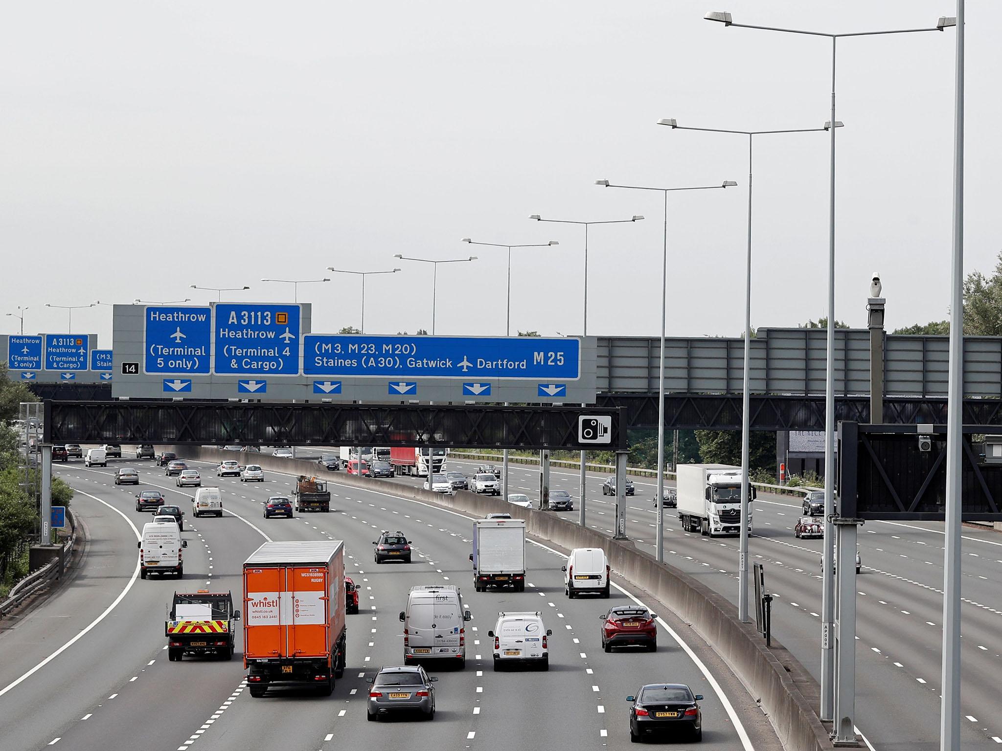 Lorry was found on the M25 near Waltham Abbey in Essex