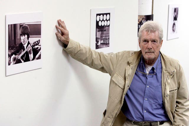 Freeman exhibits his pictures of Beatle George Harrison, Valencia, Spain, 2006