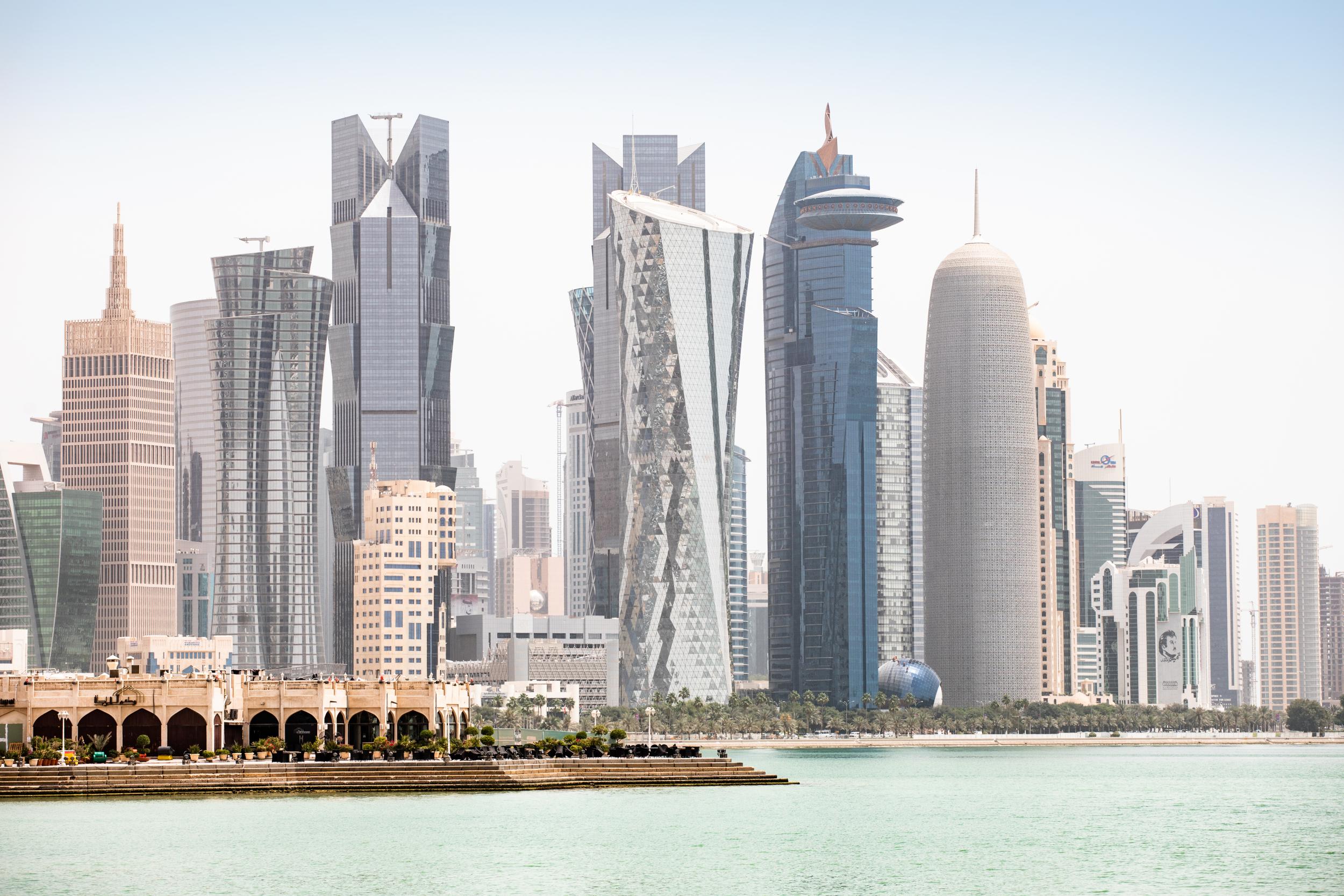 Doha's Corniche boasts plenty of skyscrapers