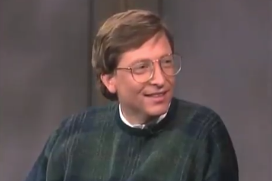 Bill Gates tried to explain to David Letterman that the internet was more useful than radio or magazines in 1995