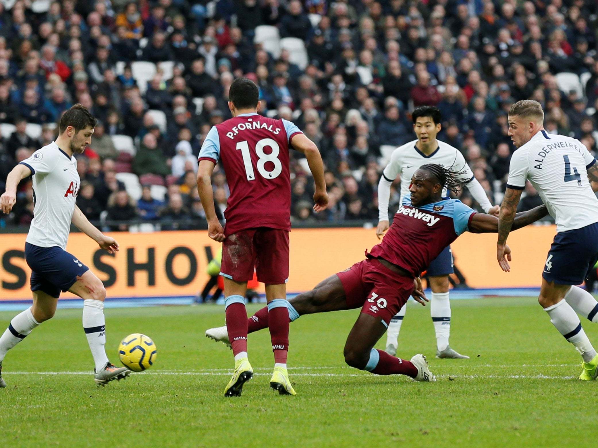 Michail Antonio pulled one back for West Ham (Reuters)