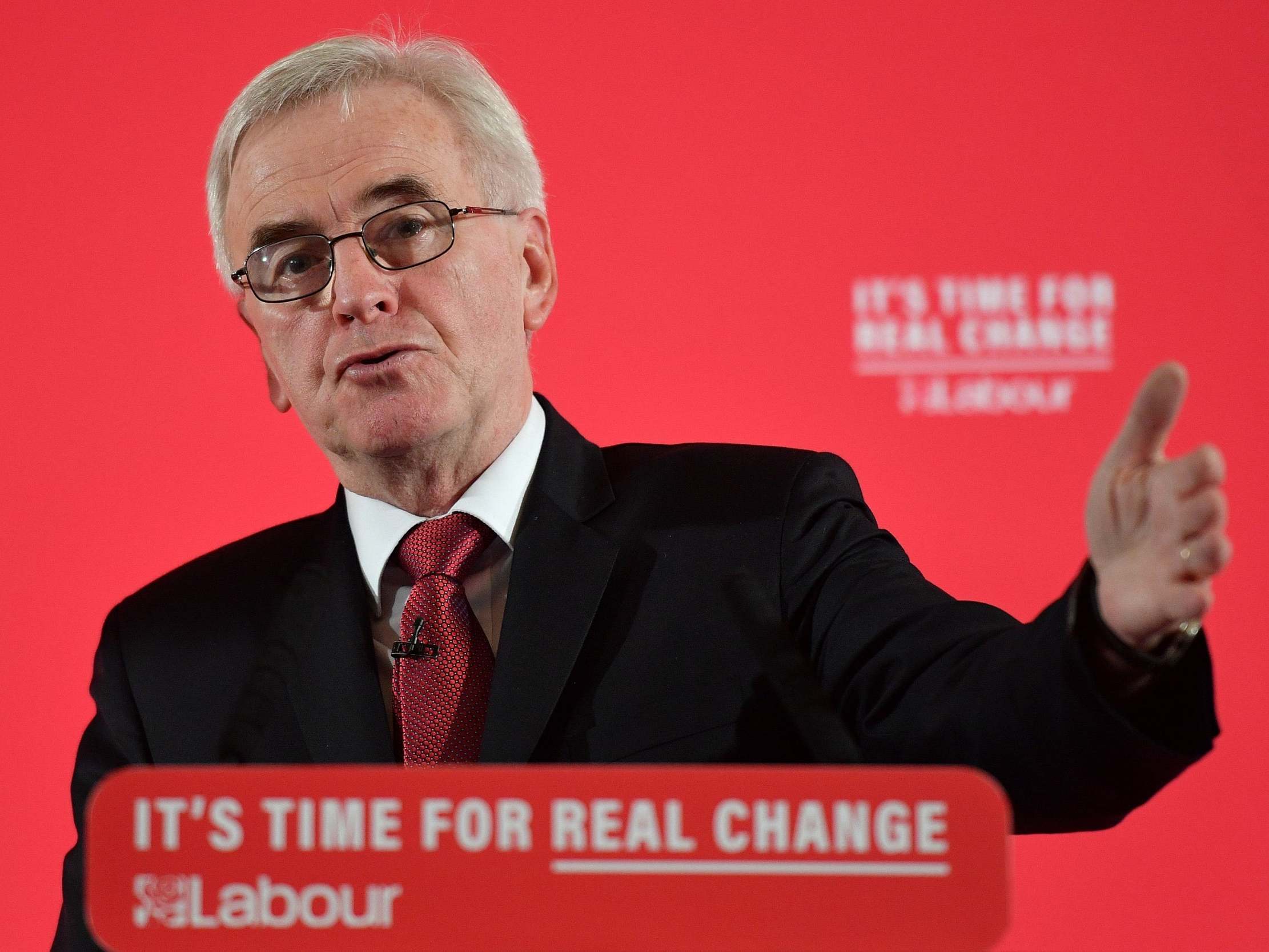 Shadow chancellor John McDonnell says women born in the 1950s could receive up to £31,300 each