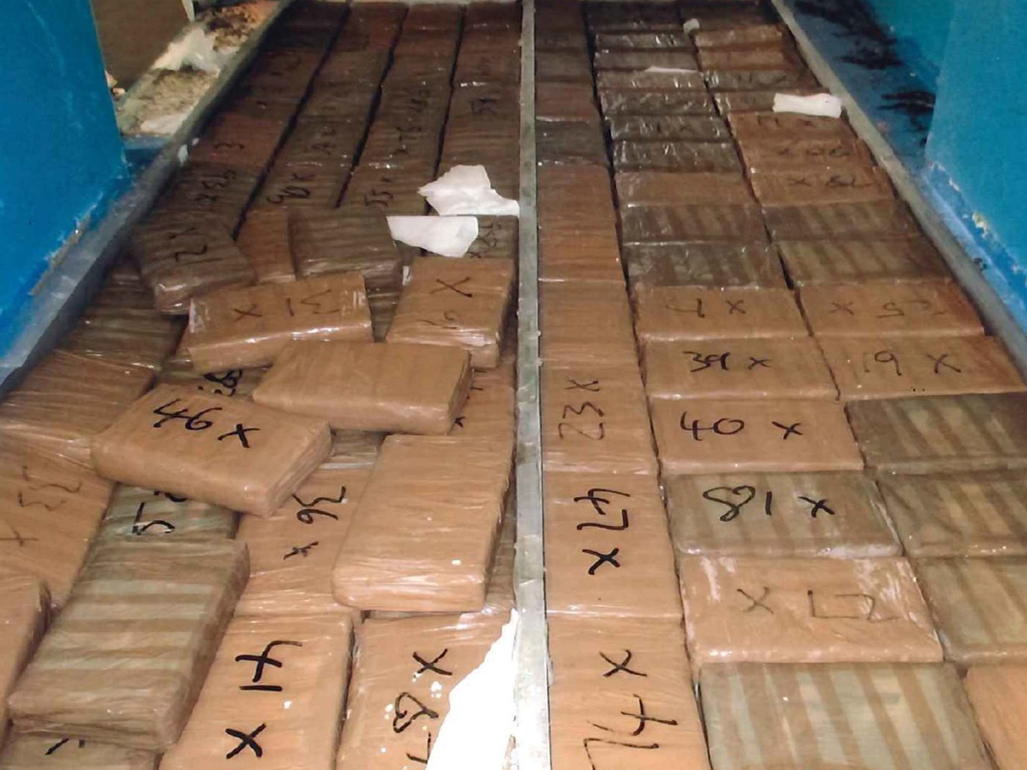 Ninety-seven packages of the drug were found