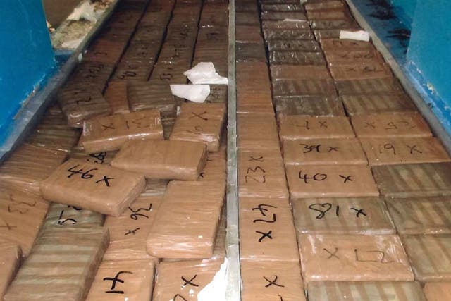 Ninety-seven packages of the drug were found