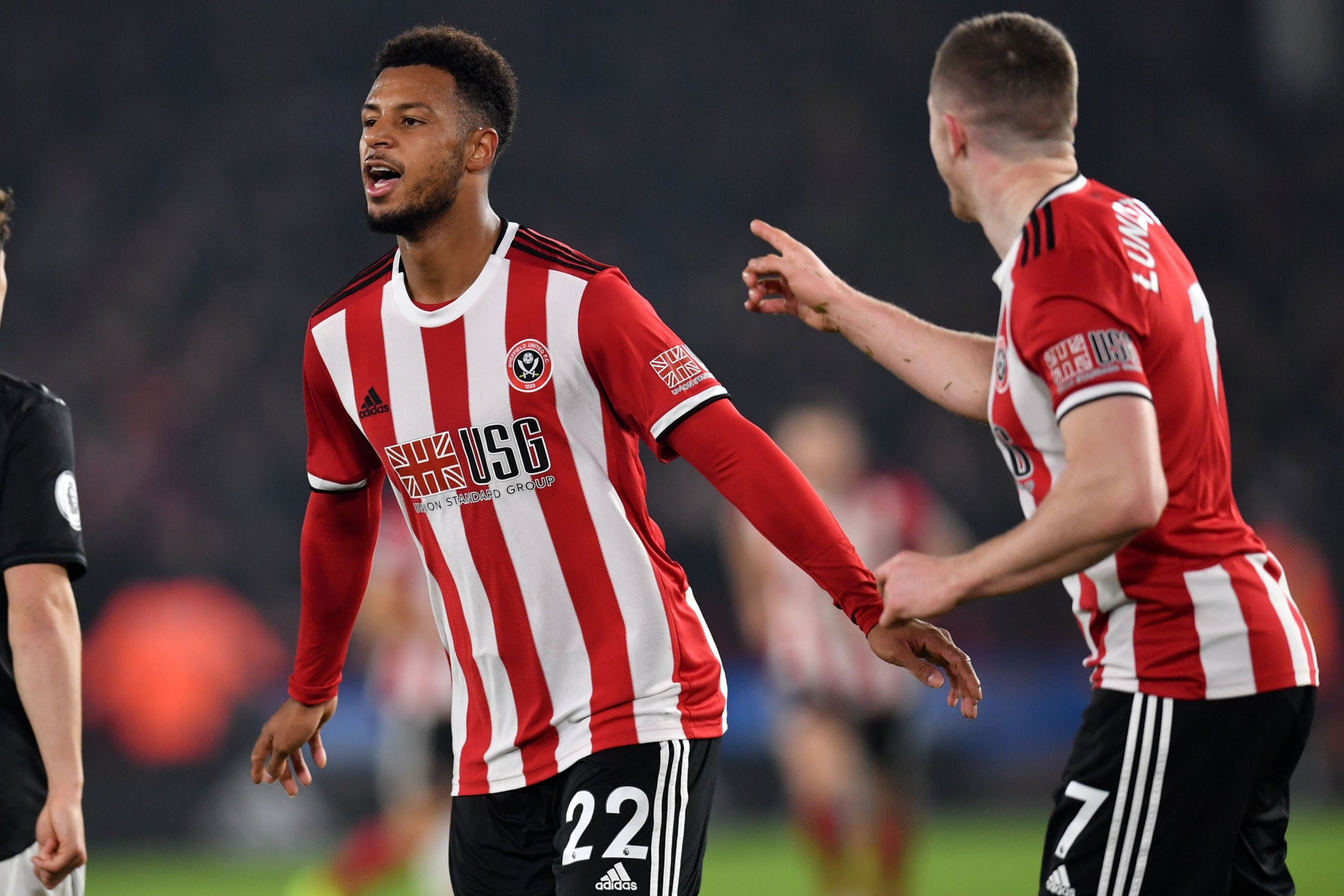 Mousset celebrates grabbing the second for Sheffield United (AFP)