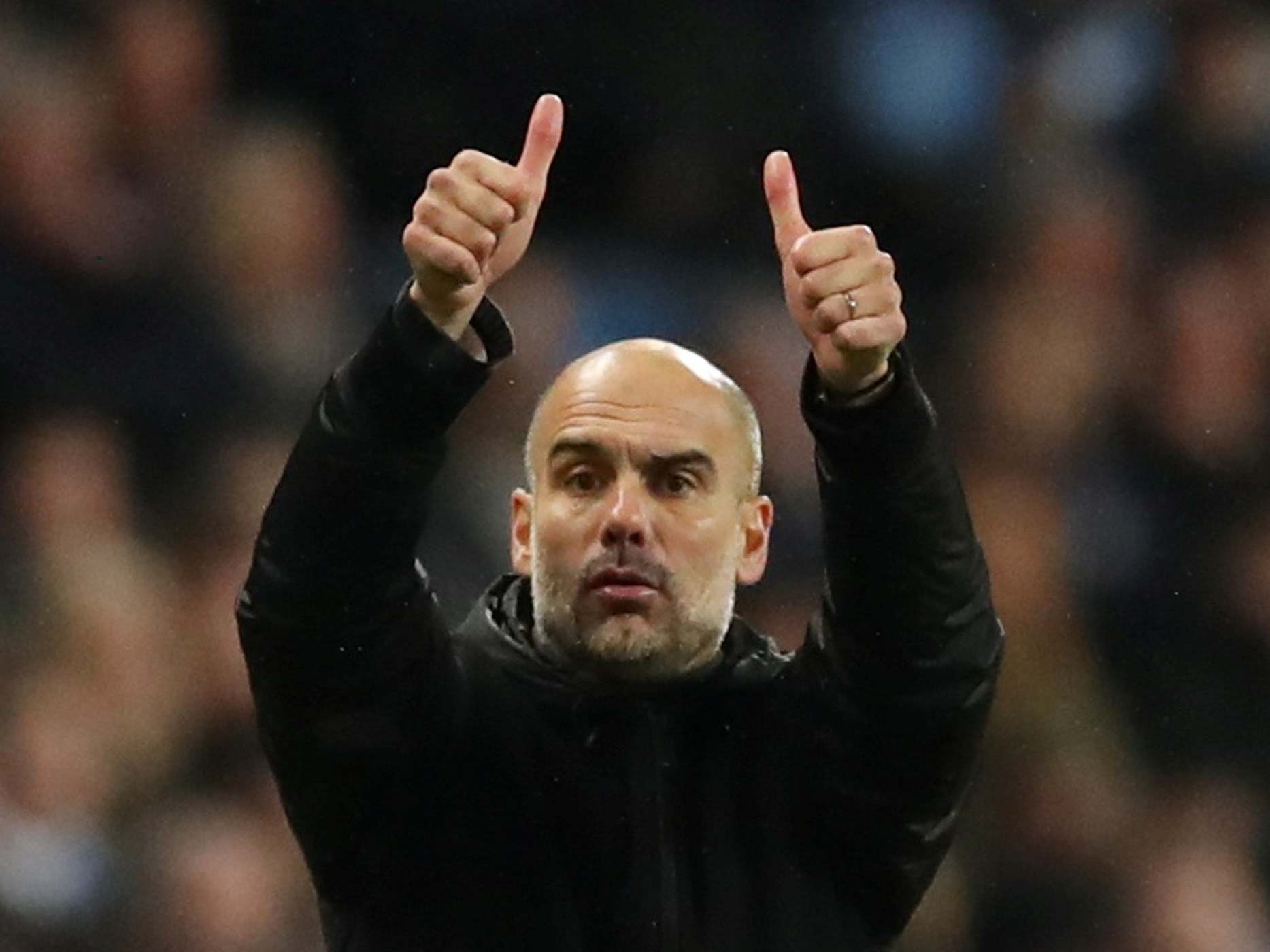 Guardiola is delighted by the effort displayed by his side