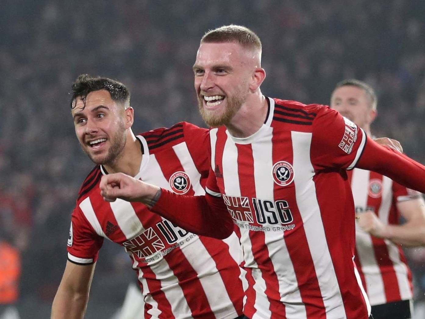 McBurnie celebrates equalising for Sheffield United (Action)