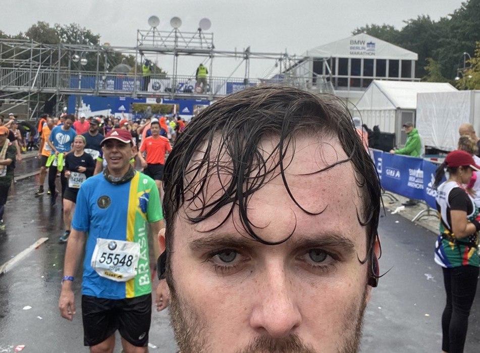 The finish line, and site of surely the most self-satisfied selfie I will ever take (Andrew Griffin)