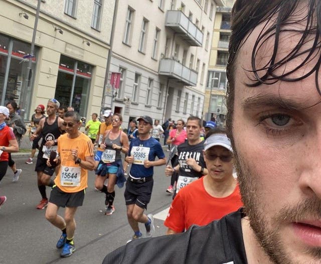 Man on a mission: in pursuit of the finish line in Berlin