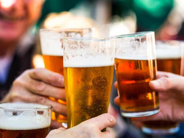 Ninety volunteers who drank around 30 pints of beer a week took part in the research