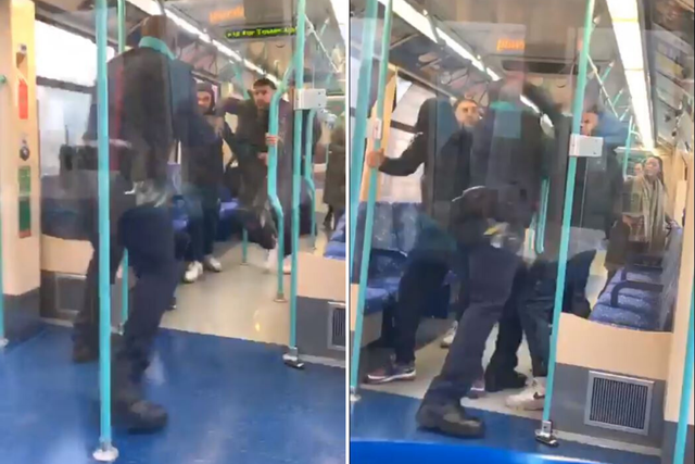 Police are investigating an allegation of assault and a racially aggravated public order offence on board a DLR service in Shadwell, London, 24 November, 2019, after a ticket inspector was allegedly punched and kicked by two passengers after racist abuse.