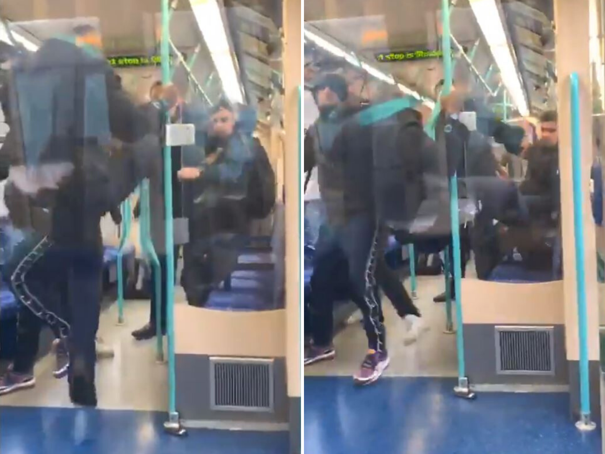 Police are investigating an allegation of assault and a racially aggravated public order offence on board a DLR service in Shadwell, London, 24 November, 2019, after a ticket inspector was allegedly punched and kicked by two passengers after racist abuse.