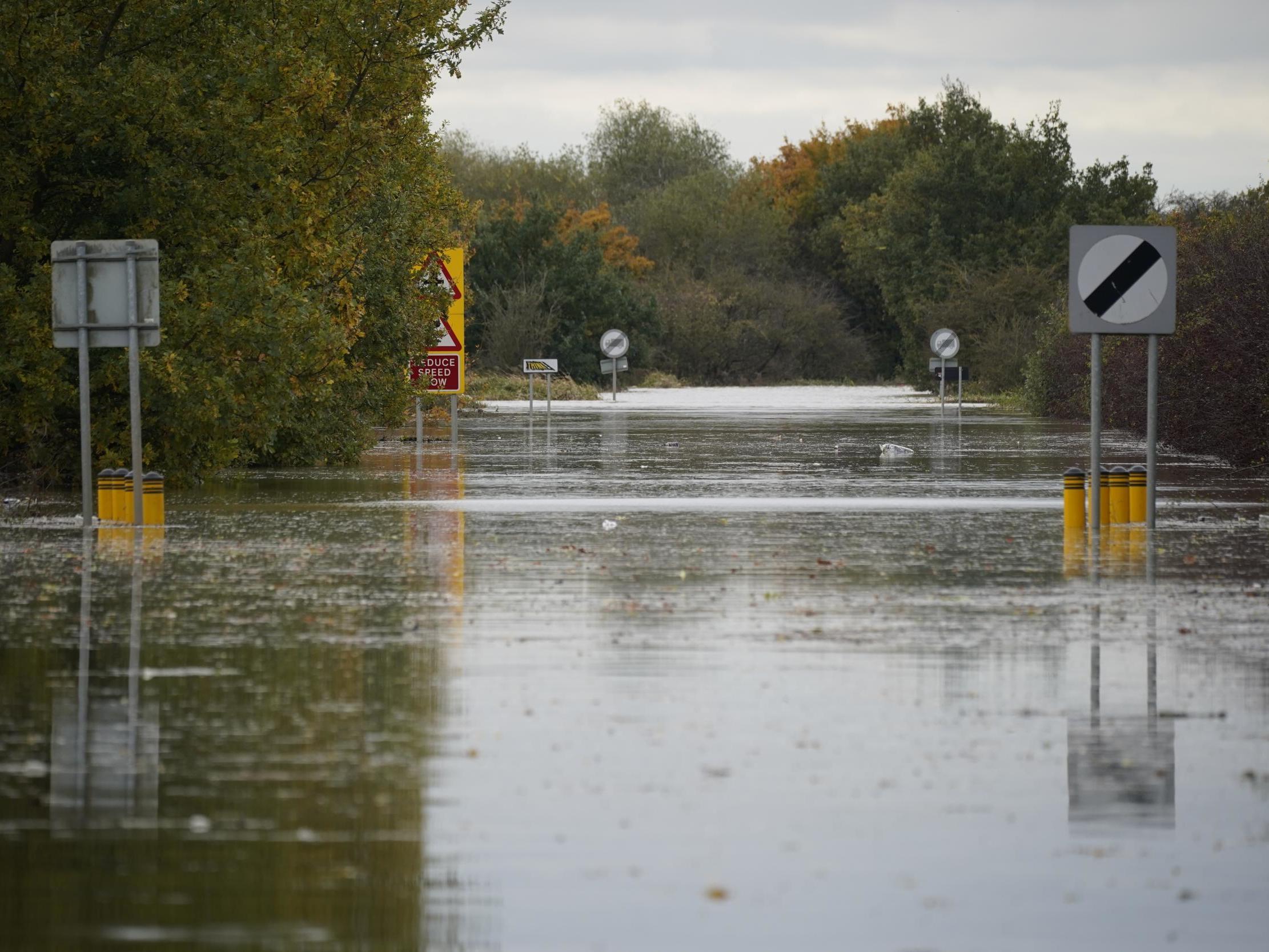 Many roads in Barnby Dun, in the Doncaster area, were completely submerged after the River Don burst its banks