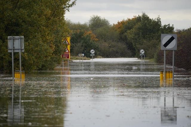 Many roads in Barnby Dun, in the Doncaster area, were completely submerged after the River Don burst its banks