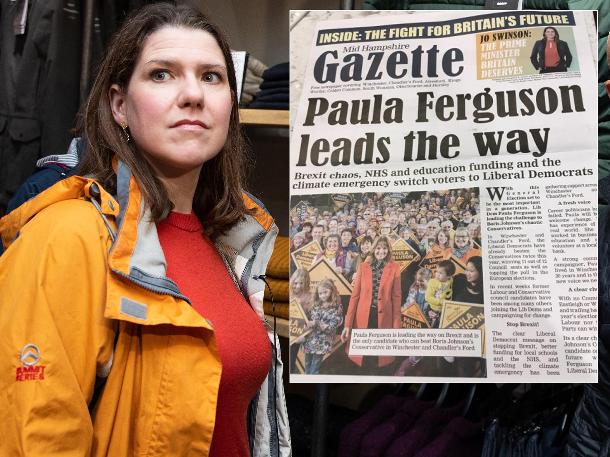 General election: Lib Dems in &apos;fake newspaper&apos; row over pamphlets disguised as local papers