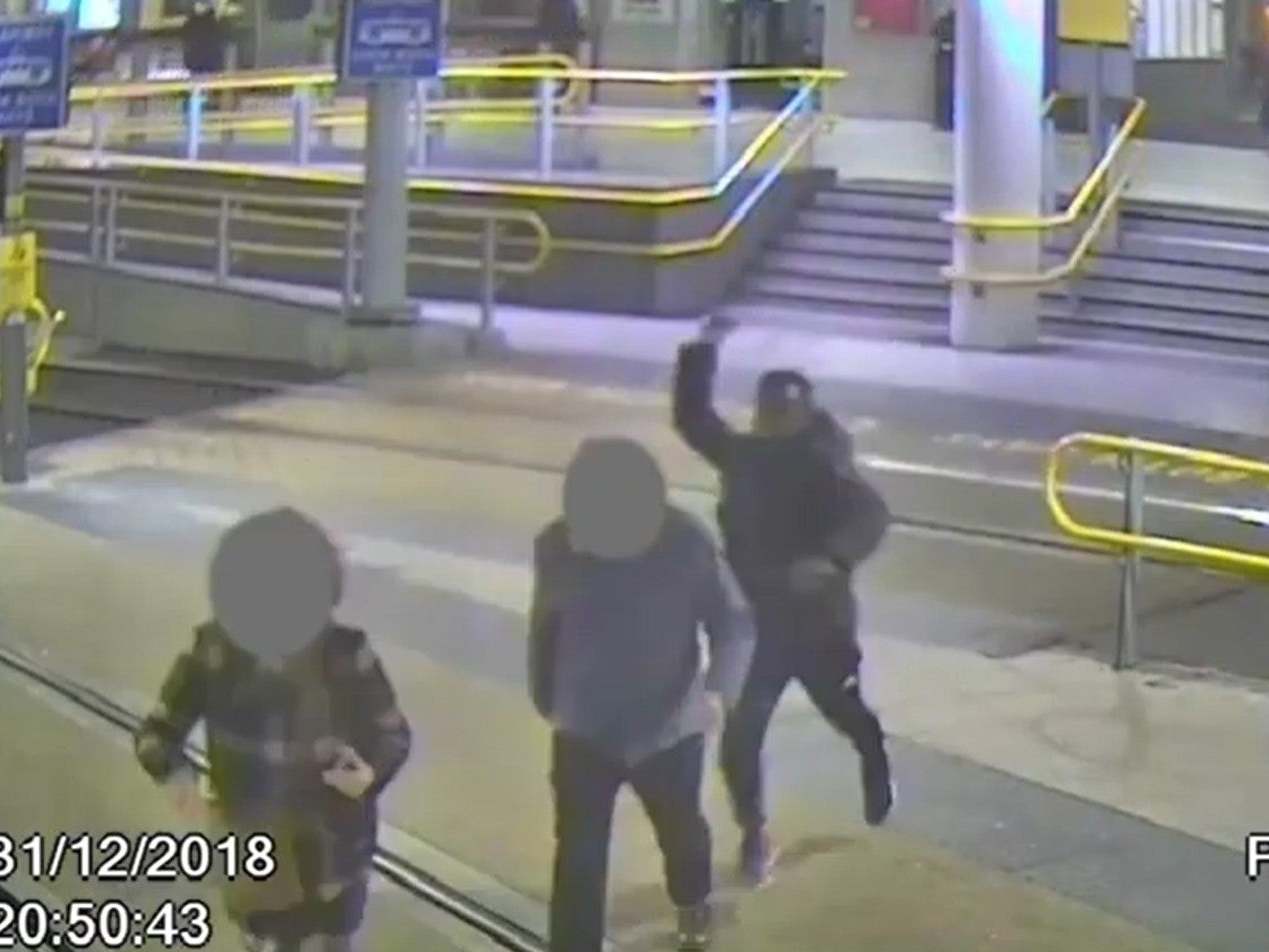 CCTV of Mahdi Mohamud attacking James Knox at Manchester Victoria railway station