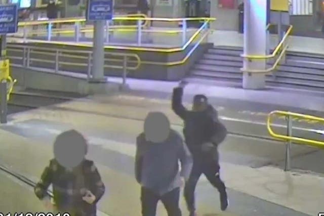 CCTV of Mahdi Mohamud attacking James Knox at Manchester Victoria railway station last New Year's Eve