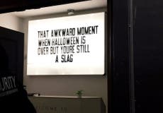 Nightclub with illuminated sign calling women ‘slags’ sparks backlash