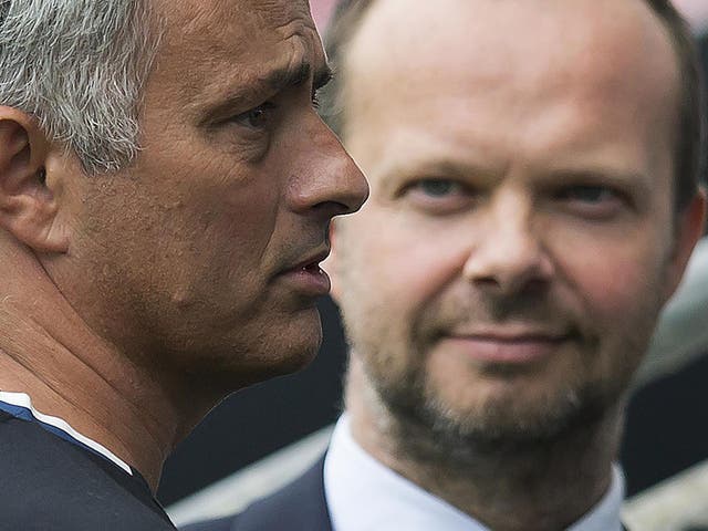 Manchester United executive vice-chairman Ed Woodward and ex-manager Jose Mourinho