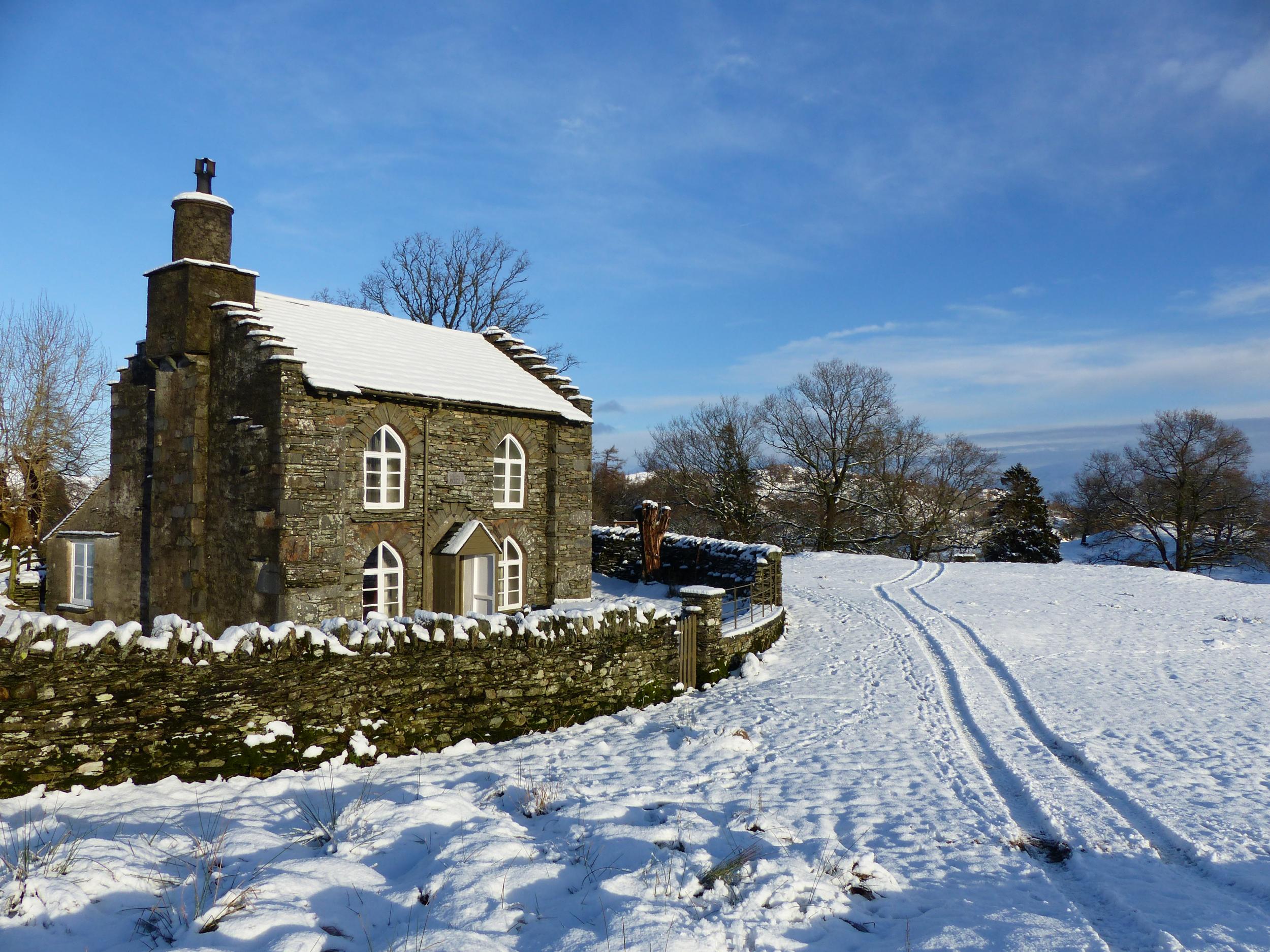 Rose Castle Cottage in the snow