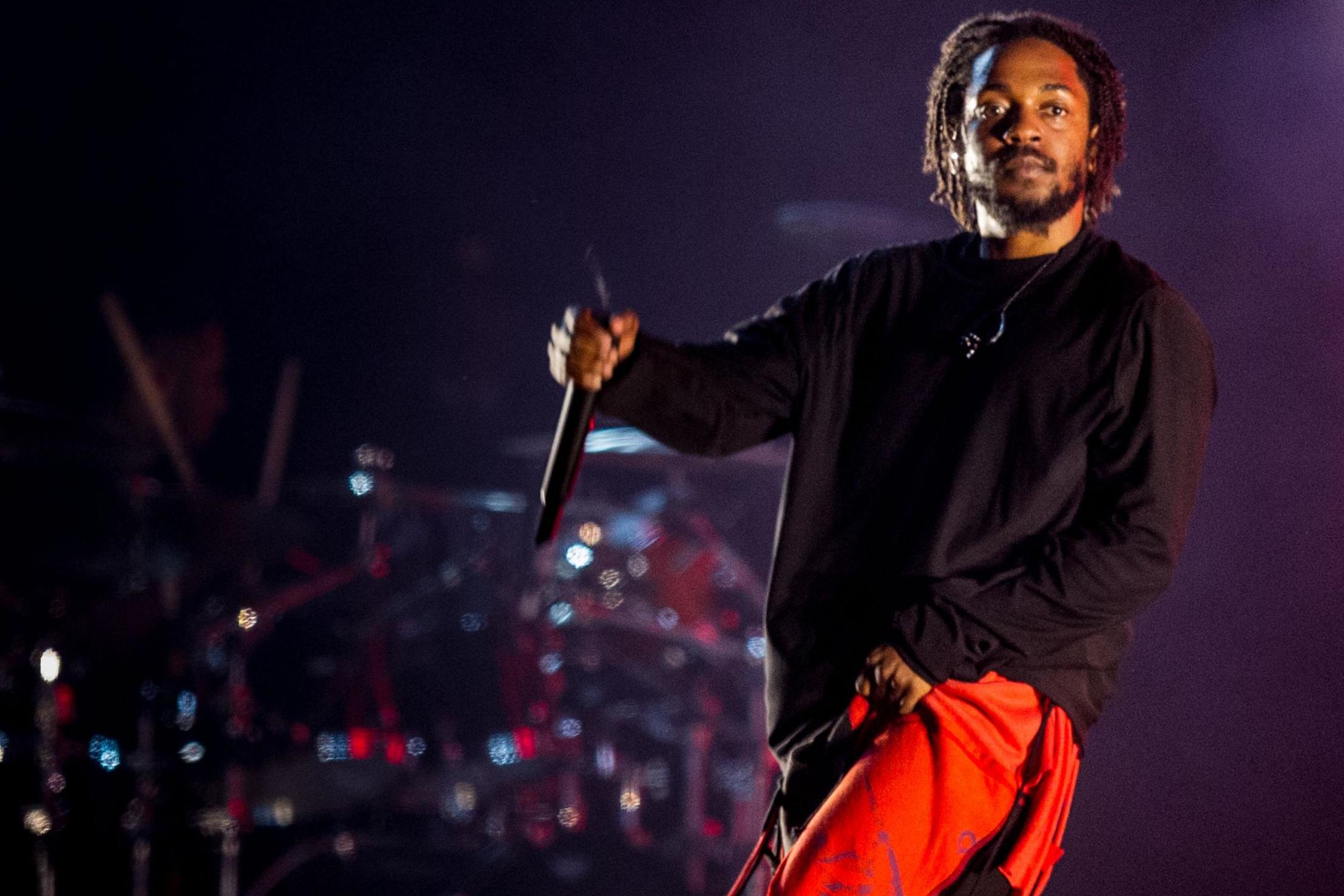 Kendrick Lamar performs during the third day of Lollapalooza Buenos Aires 2019 at Hipodromo de San Isidro on 31 March, 2019 in Buenos Aires, Argentina.