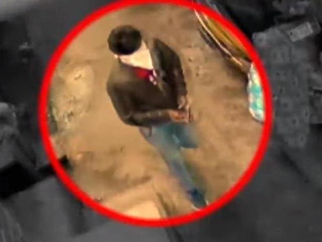 Attacker can be seen on CCTV footage before attacking his victims