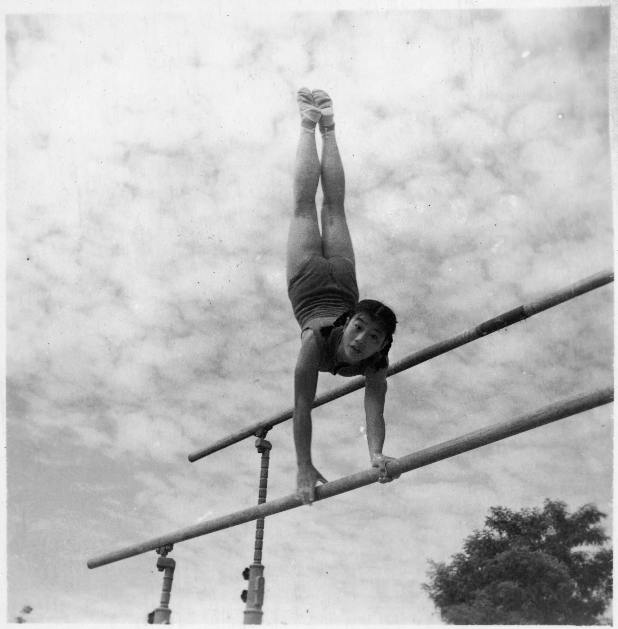 Swinging in Beijing: one of the photos from Sauvin's archive