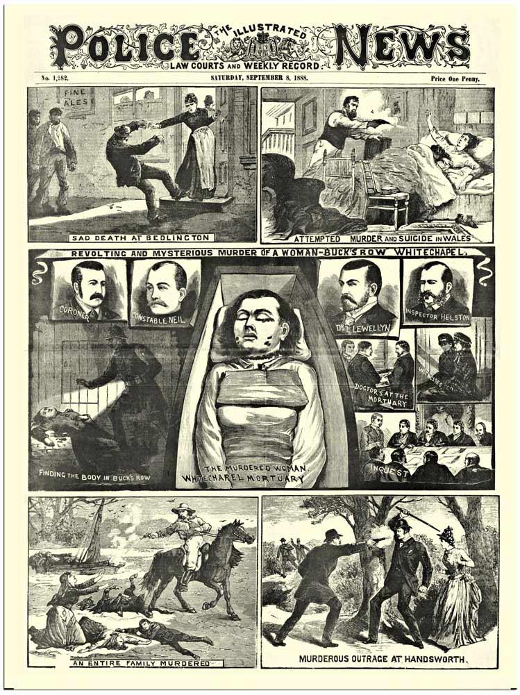 This kind of reporting isn’t new, as seen in the days of Jack the Ripper (The Illustrated Police News)